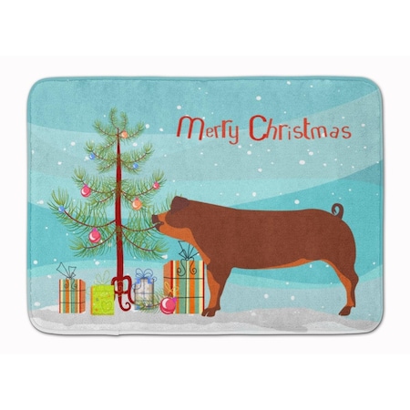 Carolines Treasures Duroc Pig Christmas Machine Washable Memory Foam Mat BB9309RUG